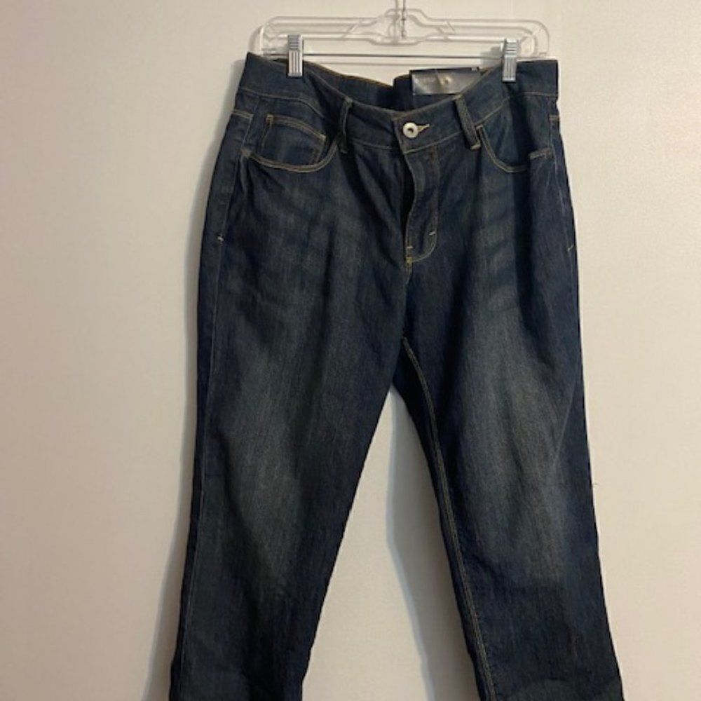 Faded Glory Vintage Dark Denim capri's, size 14